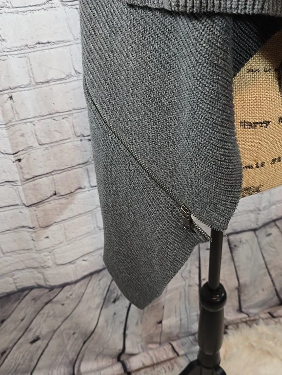 Calvin Klein Open Front Knit Sleeveless Cardigan in Charcoal Gray Size M - Picture 5 of 9